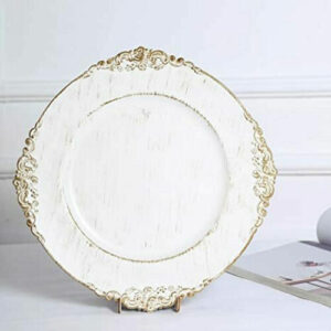 Gold Acrylic Baroque Charger Plates